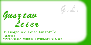 gusztav leier business card